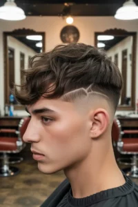 Textured Top Faded Mullet