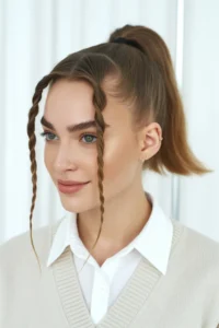 Twisted Front Pieces + Ponytail