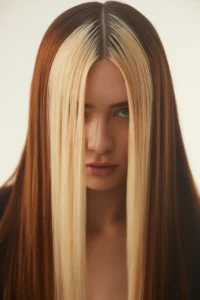 Two-Tone Streak Highlights (Light + Dark Contrast)