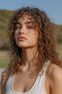 U-Cut Long Layers for Curly Hair