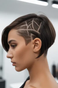 Undercut Bob with Design Lines