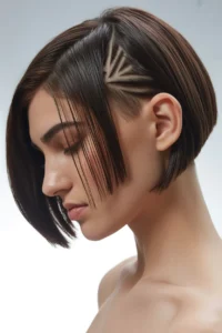 Undercut Bob with Side Part