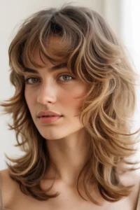 Wolf Cut with Curtain Bangs