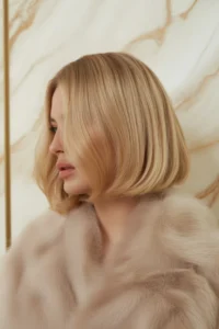 Beige Blonde Lob (Long Bob)