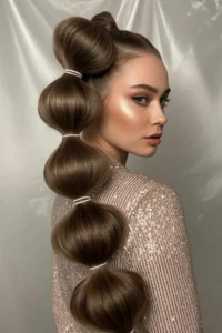 Bubble Ponytail Glam