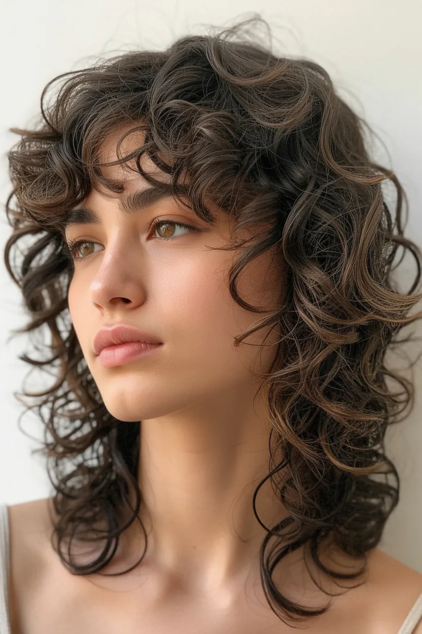 Classic Curly Wolf Cut (Medium Length)