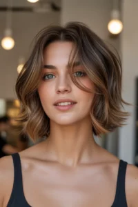 Classic Shaggy Lob with Soft Layers