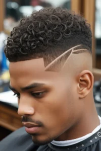 Curly Top + Mid Fade