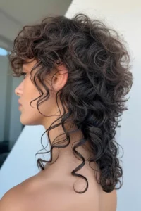 Curly Wolf Cut with Mullet Shape