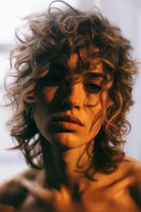 Curly Wolf Cut with Shaggy Layers