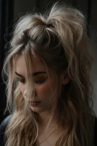 Grunge Ponytail with Messy Volume