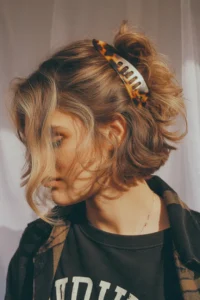 Half-Up Messy Clip Style