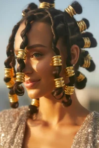 Locs Birthday Style with Curls