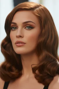 Long Brunette Hair with Soft Hollywood Waves