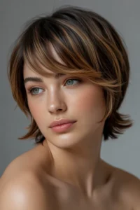 Long Pixie Bob with Side Swept Bangs