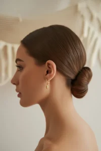 Old Money Brunette Low Bun