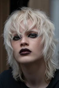Platinum Blonde Messy Shag