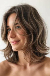 Shaggy Lob for Fine Hair