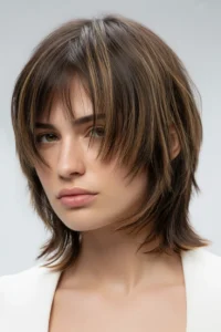 Shaggy Lob with Short Bangs