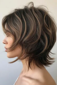 Shaggy Lob with Soft Mullet Shape