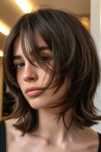 Shaggy Lob with Wispy Bangs