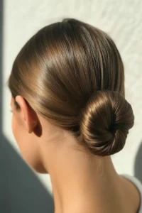 Sleek Middle-Part Bun