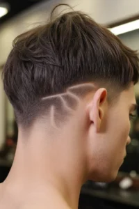Subtle Mullet with Drop Fade