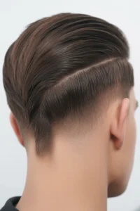 Subtle Mullet with Side Part