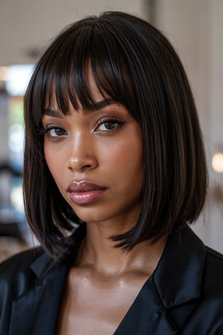 17 Bob with Bangs Hairstyles for Black Women