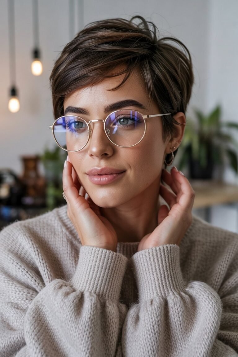 17 Short Pixie Haircuts for Women with Glasses